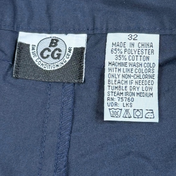 Vintage Y2K BCG Basic Clothing Gear Navy Blue Cargo Pants - Size 32 - Picture 8 of 12